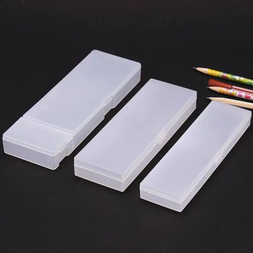 Simple Transparent Pencil Case Frosted Plastic Pencil Pens S