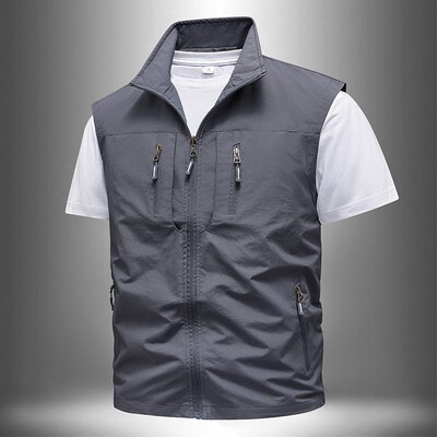 Plus Size 2025 Vest Mens Middle-aged Outdoor Fishing Waistc