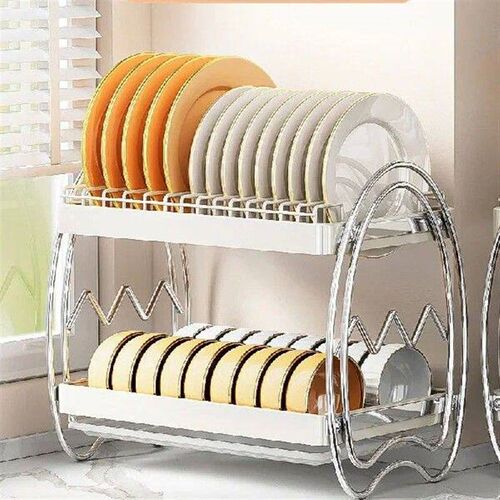 Kitchen Sink Dish Drainer 2 Tiers Storage Rack Storage