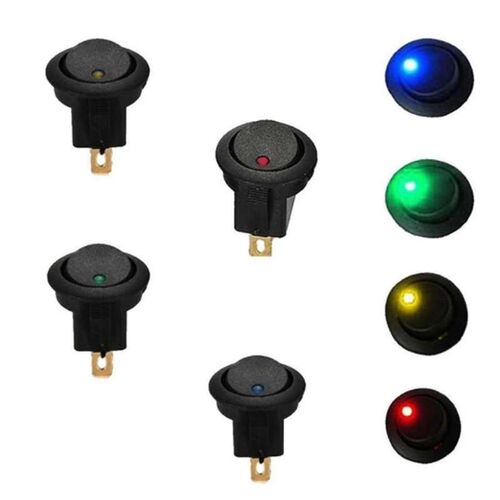 5pcs/set ON/OFF 12V Round Rocker Dot Boat Switch Waterproof