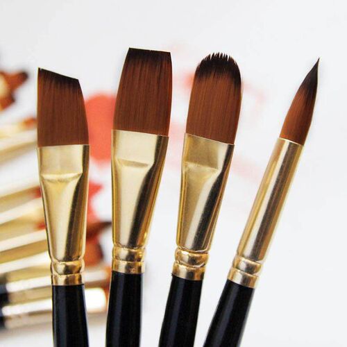 Art Paint Brush Nylon Hair Watercolor Acrylic Oil Brush Pain
