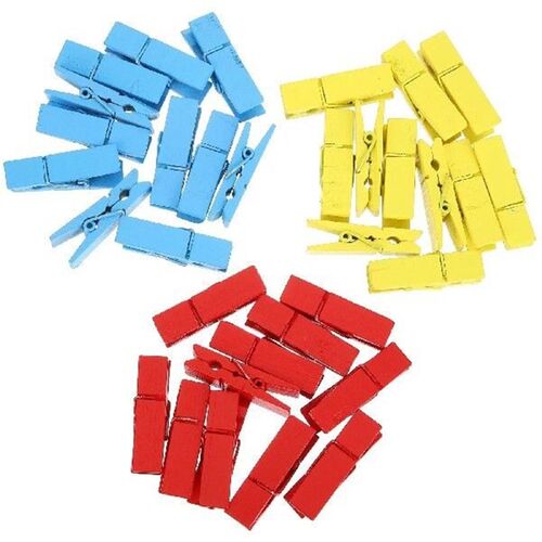 30 Pcs Color Photo Folder Clothes Pins Small Photos Clips