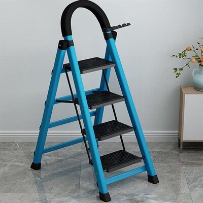 Ladder step stool aluminum alloy step stool home two folding