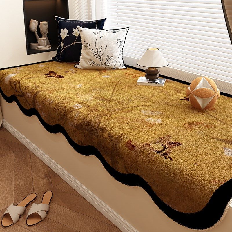 中式复古飘窗垫中古风阳台飘窗垫床边毯房间卧室20新款四季通用,居家布艺,飘窗垫,淘宝优惠券,粉丝福利购,淘宝优惠卷