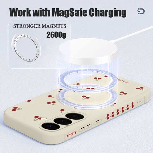 Little Cherry Soft Magnetic Case For  Galaxy S24 FE S25 S24