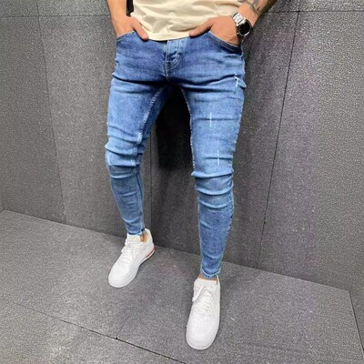 Quality Mens Scrub Foot Sretch Jeans Skinny Jeans Men