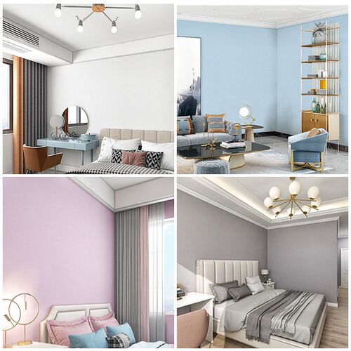 Plain Macaron Self-adhesive Wallpaper Waterproof Pure Color