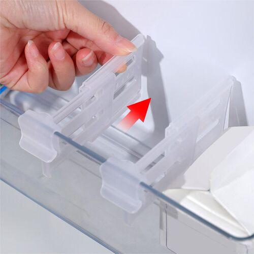 4Pcs Kitchen Refrigerator Storage Partition Board Plastic Sn