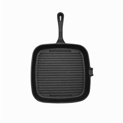 Cast Iron Pan Striped Steak Pot Set Mini Frying Pan Flat Non