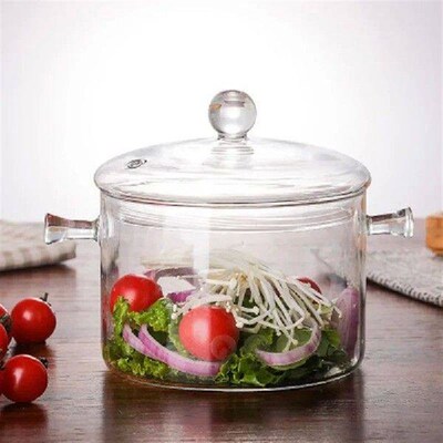 Cookware Household Transparent 1500ML Glass Soup Pot
