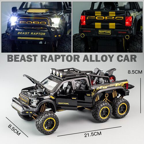 1/28 Ford Raptor F150 Pickup Alloy Car Model Diecasts & Toy