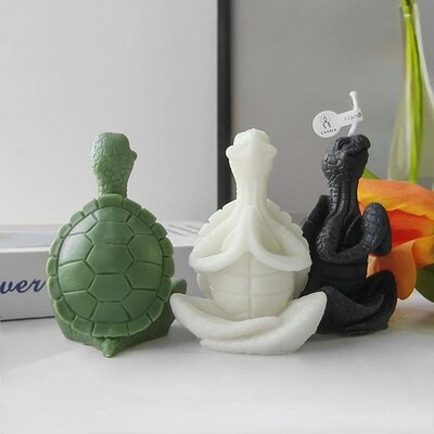 Meditation Turtle Silicone Candle Mold 3D Marine Animal