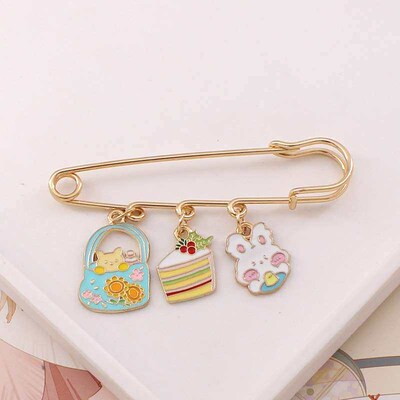 Brooch Buckle Pin Fixed Clothes Cute Cartoon Rabbit Pin Badg
