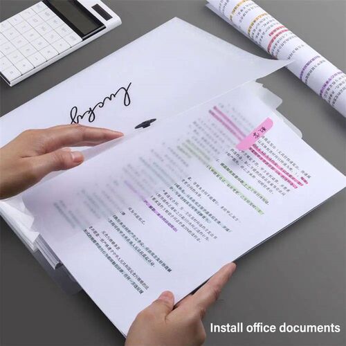 A4 5/8/12 Pockets File Folder Test Paper Storage Folder Wate