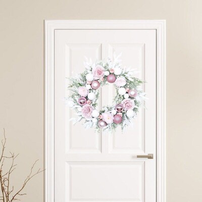 Christmas Wreath Pink Christmas Ball Theme Wedding Decoratio