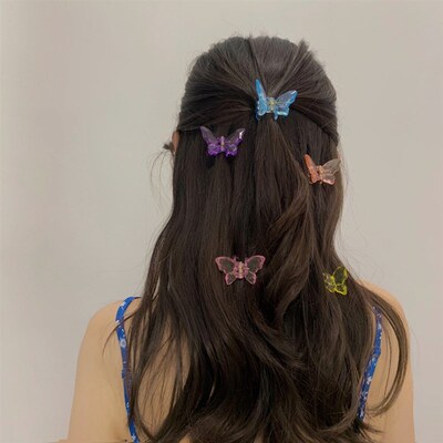 Sweet Butterfly Hair Claws Acrylic Hairpins Scrub Hair Claw