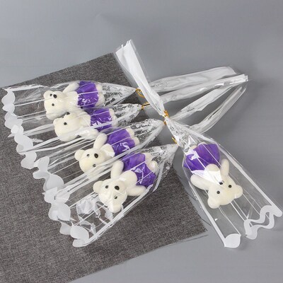 Chinese Valentines Day Single Bear Rose Soap Flower Floor P