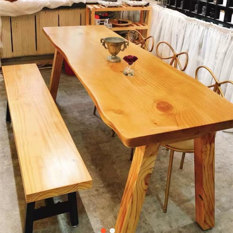 整块松木原木板家用办公实木茶桌茶台自然边大板桌工作台定制,商业/办公家具,大班台/主管桌,淘宝优惠券,粉丝福利购,淘宝优惠卷