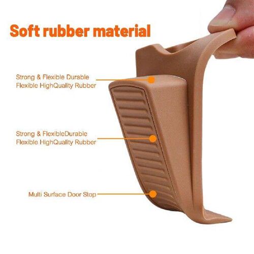 Safety Door Stopper Bottom Windproof B Rubber Wedge