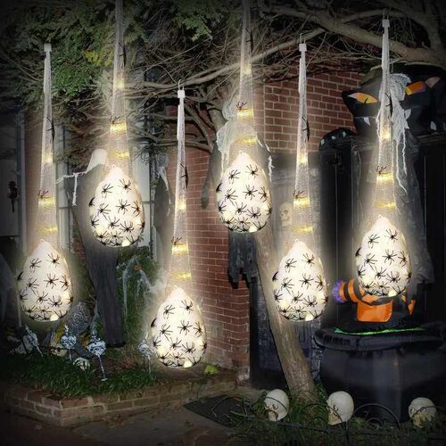 Halloween Decoration Hanging Light up Spider Egg Sacs Outdoo