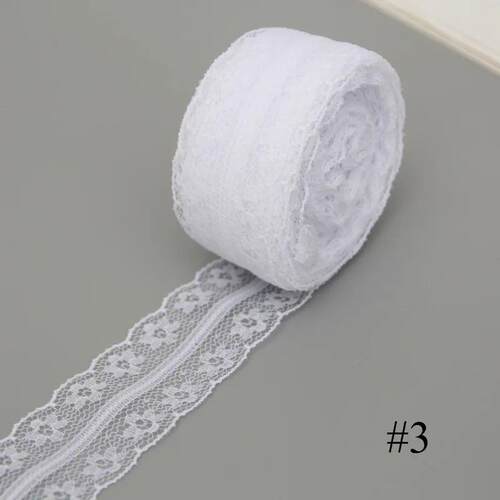 10Meters/Roll 3-4.5cm White Lace Ribbon Home Handmade Crafts