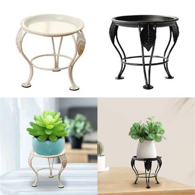 Metal Round Plant Display Potted Rack Tripod Bracket