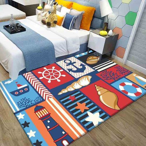 Cute cartoon children carpet bedside rug creative floor mat