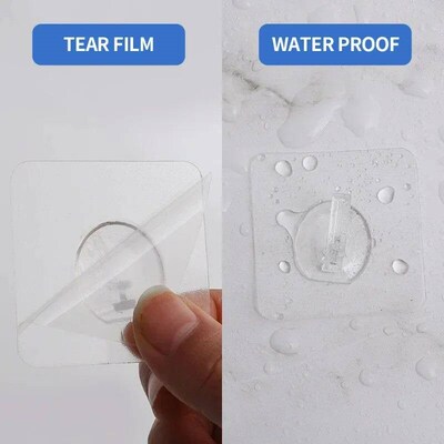 5/10/20Pcs Self-adhesive Hook Transparent Door Wall Hook Chi