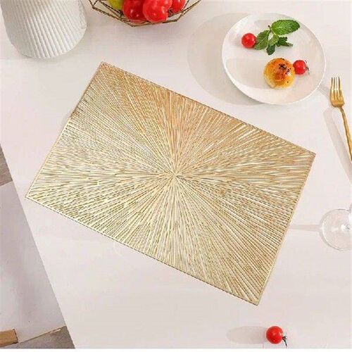 6/4PCS Round Placemats Restaurant Hollow PVC Decoration