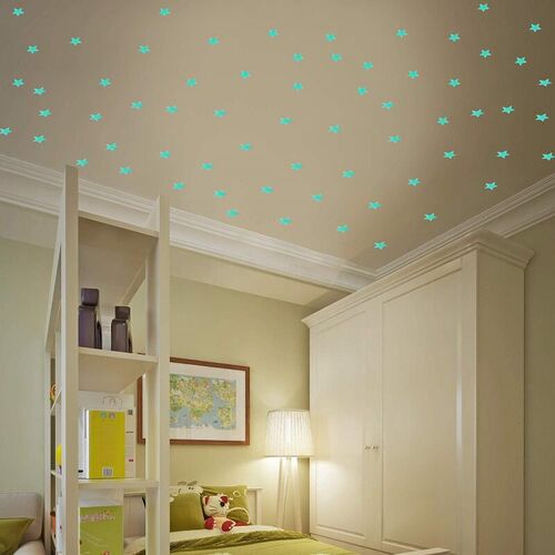 50Pcs Luminous 3D Stars Glow In The Dark Wall Stickers For K