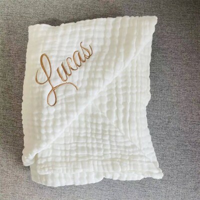 Blanket Customize Bebe Name 6 Layer Baby Bath Towel Cotton B