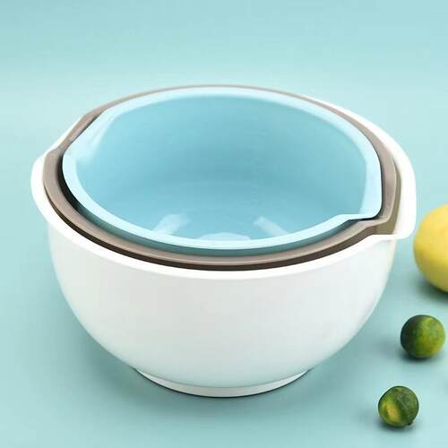 3 PCS Mixing Bowls Multipurpose Plastic Mixing Bowl Salad