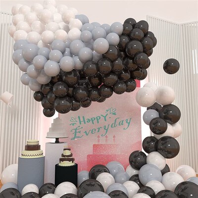Balloon balloons decorate the scene set the birthday party