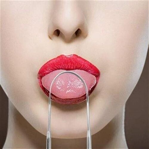 Tongue coating cleaner tongue brush genuine tongue scraper