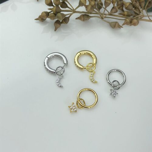 Daith Tragus Helix Piercing Earring Women 2023 Zircon Star M