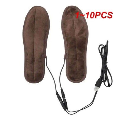 1~10PCS Heated Insoles Winter Shoe Inserts USB Charged