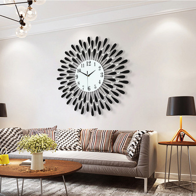 Crystal Sun Modern Style Silent Wall Clock 38X38cm,  New Pro