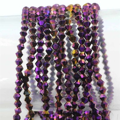 2 3 4 6 8mm Czech Glass Bicone Beads Crafts Material Faceted