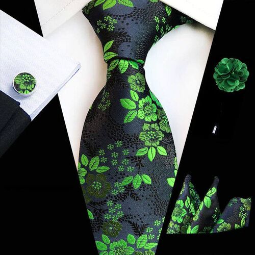 Floral Pink Ties Set For Men Wedding Party Neck Tie Set Hand