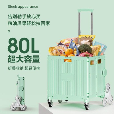 Foldable shopping grocery cart trolley bag picnic cart carry