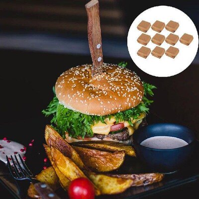 30 Pcs Burger Box Kraft Paper Case Food Packaging Supply