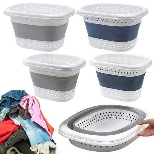 Foldable Laundry Baskets Plastic Dirty Laundry Basket