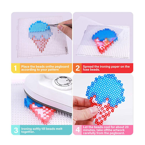 5mm Hama Beads Toy DIY PUPOU Beads tool Educational Tangram
