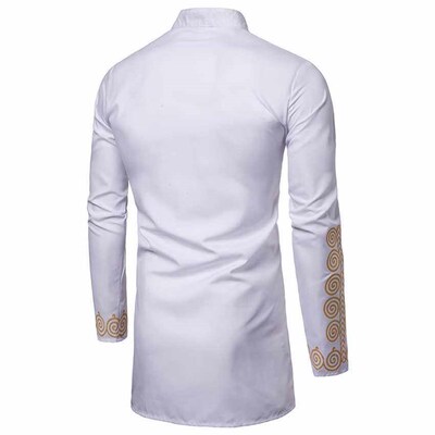 2021News Print African Cothes for Men Dashiki National Bazin