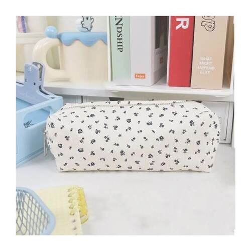 Small Floral Pen Bag Large Capacity Pencil Case Multifunctio