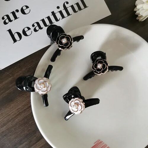 Lovely Small Flower Vintage Hair Claw Clips for Women Girls