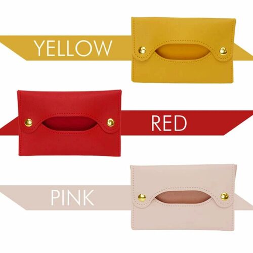 PU leather paper bag portable mini Kleenex storage box
