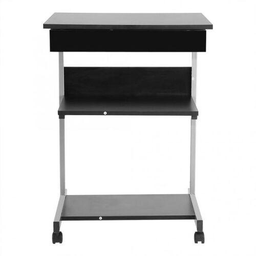 Portable Modern Wooden Rolling Mobile Standing Computer Lapt