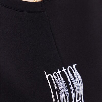 AMII Minimalism Womens Vestido Embroidery Letter Short