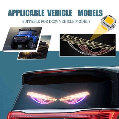 LED Car Dynamic Devil Eye Light 12 Modes Car Flexible
